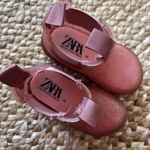 Zara Kids Glitter Pink Rain Boots